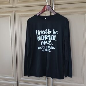 Black Graphic Long Sleeve Shirt